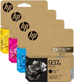 HP סט 4 ראשי דיו מקוריים HP 937e