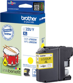 BROTHER ראש דיו צהוב מקורי Brother LC22UY XL