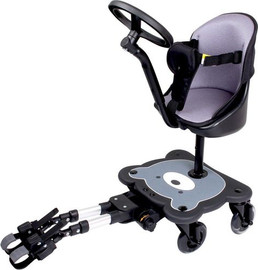 Baby Safe טרמפיסט(מדרך) עם מושב מרופד לעגלה Cozy עם הגה מבית BabySafe