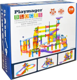 Playmager מגה סט לונה פארק ומסלול משולב 318 חלקים PLAYMAGER
