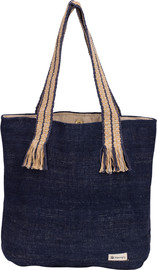 Happy Hempy Tote Bag תיק צד בצבע כחול