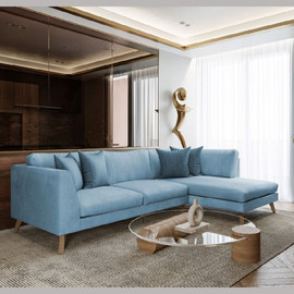 Grand Living סלון ברצלונה בצורת ר