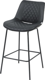 Grand Living כסא בר שחור דגם RD-8155MF2 – עיצוב מודרני עם תפירת קפיטונאז’