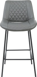 Grand Living כסא בר אפור דגם RD-8155MF2 – עיצוב מודרני עם תפירת קפיטונאז’