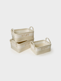 B-DECOR סט 3 סלסלות Cream