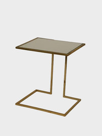 B-DECOR שולחן נירוסטה בגודל 40X33X45 40X33X45 בצבע זהב