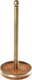 B-DECOR מעמד לנייר ניגוב מעוצב עץ ומתכת בגוון פליז BRASS + WOOD