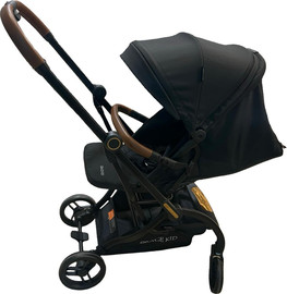 Minigo טיולון מסתובב 360 מעלות מרופד נוח וקליל מיניגו צבע:שחור מרכב:שחור