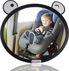 Minigo מראה אחורית מתכווננת אובלית לצפייה בתינוק במושב בטיחות/סלקל BE CARE