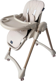 Easy baby כסא אוכל מרופד רב מצבי מגש כפול דגם רוסו RUSSO– צבע בז'