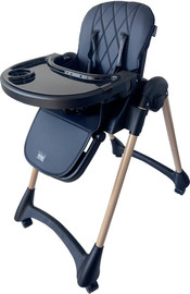 Easy baby כסא אוכל מרופד רב מצבי מגש כפול דגם רוסו RUSSO– צבע ריפוד שחור רגליים צבע מוקה
