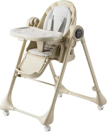 Minigo כיסא אוכל מפואר ונדנדה חשמלית 2 ב-1 לתינוק צבע: שמנת/בז׳