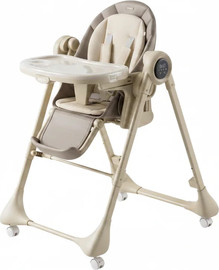 Minigo כיסא אוכל מפואר ונדנדה חשמלית 2 ב-1 לתינוק צבע: חום/בז׳