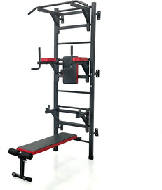 Sport & Pool סולם שוודי ברזל רב תכליתי כולל מתח ומקבילים וספסל בטן – ZS