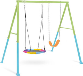 INTEX נדנדת חצר צבעונית – מושב צלחת ומושב גמיש INTEX 44125