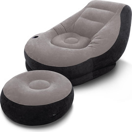 INTEX כורסא + הדום מתנפחים לשימוש בבית ובקמפינג INTEX 68564