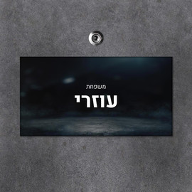 BABY-NAME שלט עץ מלבני מעוצב לדלת הבית בכיתוב אישי- דגם אדמת הירח