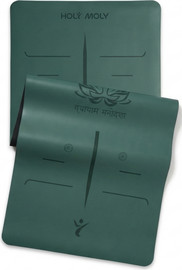 Holymoly מזרן יוגה מקצועי מגומי טבעי - Emerald Lotus (כולל רצועת נשיאה)