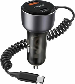 YESIDO מטען לרכב 60W | מטען כפול USB-A + USB-C