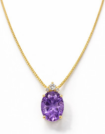 Shanti Gold תליון אמטיסט רויאל סגול זהב 14 קראט