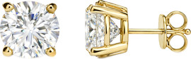 Shanti Gold זוג עגילי יהלומי מעבדה 3 קרט, זהב צהוב