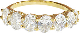 Shanti Gold טבעת זהב צהוב משובצת 7 יהלומי אובל 2.45 קראט
