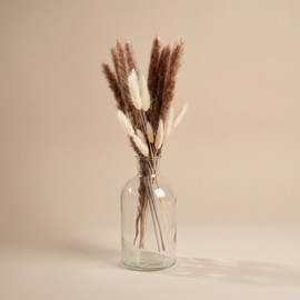DECOROZ זר פמפס שזור טבעי Brown Bunny