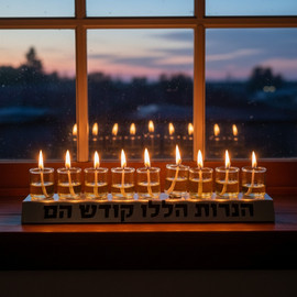 DECOROZ חנוכיה "הנרות הללו קודש הם" HALO