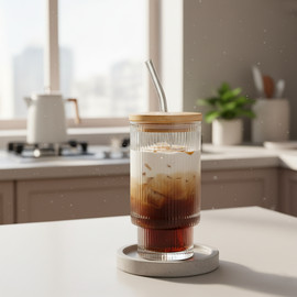DECOROZ כוס זכוכית BAMBOO SIP