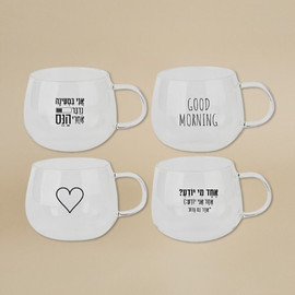 DECOROZ מאג זכוכית עגול | Good Morning