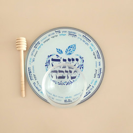 DECOROZ סט זכוכית ראש השנה BLESSINGS