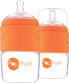 PopYum מארז 2 יח' בקבוקי popyum-עם פטנט ההפרדה בין המים לפורמולה. 160 מיל בצבע כתום
