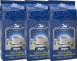 Saquella Caffe 3 ק"ג פולי קפה סקואלה Saquella Major