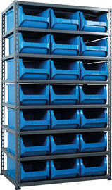 מוגרבי סט מדפי מתכת מגלוונים 5 קומות – 234×120×50 ס"מ, עד 260 ק"ג למדף