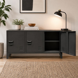 מוגרבי מזנון  שחור 3 דלתות מדף 1  HDW-Z03 רוחב 120 | עומק 40 | גובה 57 ס"מ