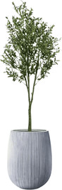Garden Accessoirs עץ זית מלאכותי 1.8 מטר כולל כד סנטוריני אפור גובה 40 ס"מ