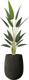 Garden Accessoirs ציפור גן עדן 1.5 מטר עמיד UV כולל כד סנטוריני שחור גודל 40 ס"מ