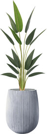 Garden Accessoirs ציפור גן עדן 1.5 מטר עמיד UV כולל כד סנטוריני אפור גודל 60 ס"צ