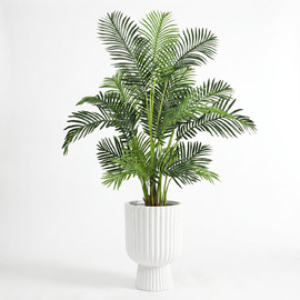 Garden Accessoirs דקל הוואי מלאכותי 1.5 מטר כולל כד ונציה לבן גובה 45 ס"מ