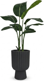 Garden Accessoirs ציפור גן עדן מלאכותי 1.2 מטר כולל כד ונציה שחור גובה 45 ס"מ