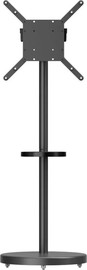 Audio Line מעמד רצפתי נייד עם גלגלים נסתרים למסכים עד 65″ דגם AL-65