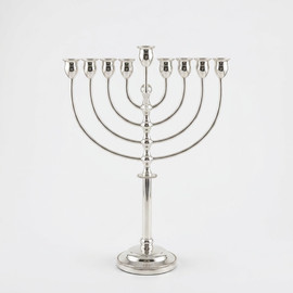 IDITA 925 חנוכייה ירושלים כסף סטרלינג 925 עיצוב מסורתי