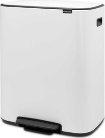 Brabantia פח אשפה למטבח BO  פדל 60 ליטר, לבן BY-211300
