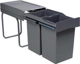 Brabantia פח אשפה למטבח כפול 28 ליטר נישלף