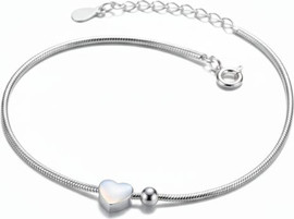 LA MILA צמיד לב כסף 925- Heart Bracelet
