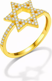LA MILA טבעת כסף Lior Ring - בציפוי זהב 18k - מידה 50