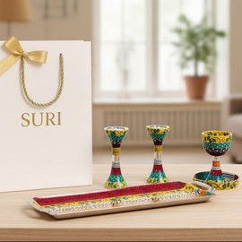 SURI סט שבת יוקרתי בעיצוב אומנותי – דגם Premium Shabbat