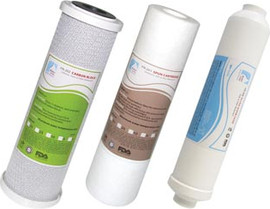 WATER LINE סט החלפת פילטרים למערכת שלושה שלבים - סנן קו + סנן ספוג + סנן םחם בלוק