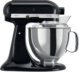 KitchenAid מיקסר מקצועי 2 קערות KitchenAid קיטשן אייד Artisan 5KSM175EOB שחור מבריק