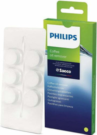 PHILIPS טבליות לניקיון מכונות קפה אוטומטיות Saeco Philips- יח 6 טבליות באריזה-מקורי